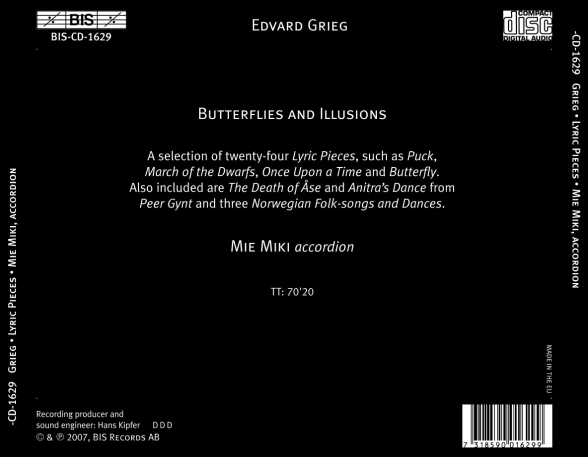 Mie Miki: Grieg: Butterflies and Illusions - Lyric Pieces - CD Foto #2
