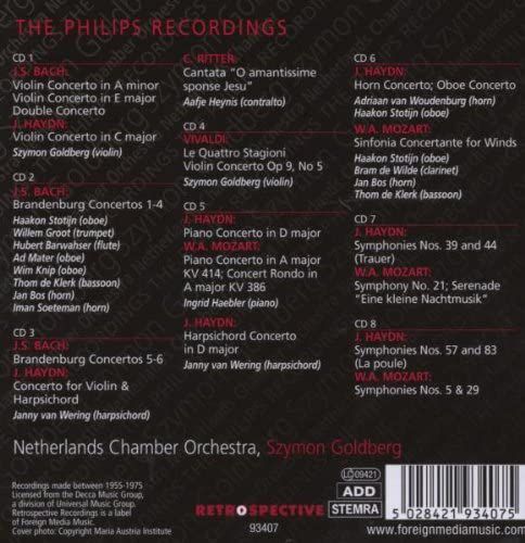 Szymon Goldberg, Ingrid Haebler, Janny van Wering, Netherlands Chamber Orchestra: Szymon Goldberg - The Philips Recordings Of Szymon Goldberg - CD Foto #2