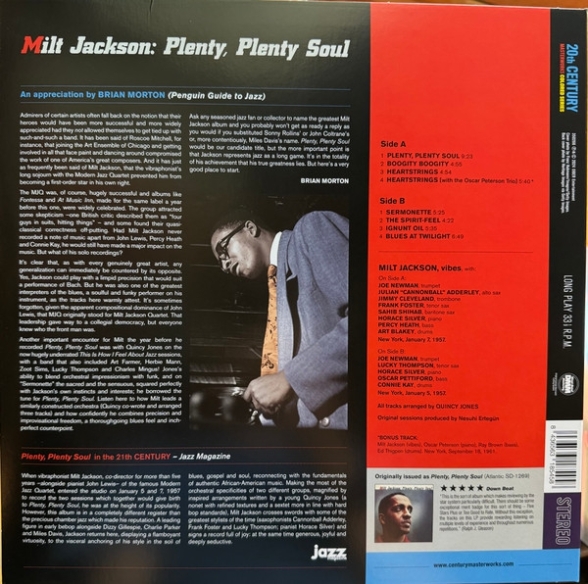 Milt Jackson: Plenty, Plenty Soul + 1 Bonus Track (Limited Blue Colored Vinyl) - Plak Foto #2