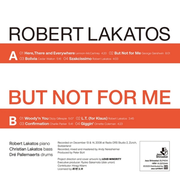Robert Lakatos Trio: But Not For Me - Plak Foto #2