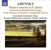 Russian Philharmonic Orchestra: Arensky, A.: Piano Concerto / Ryabinin Fantasia / To the Memory of Suvorov / Symphonic Scherzo - CD