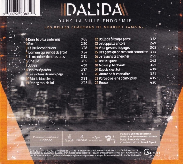 Dalida: Dans La Ville Endormie - CD Foto #2