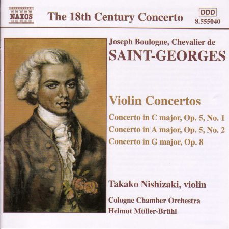 Saint-Georges: Violin Concertos Op. 5,  Nos. 1-2 and Op. 8 - CD
