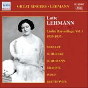 Lehmann, Lotte: Lieder Recordings, Vol. 1 (1935-1937) - CD