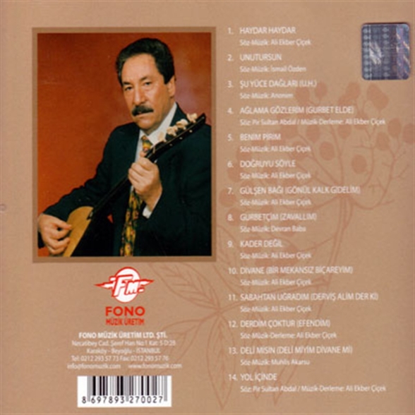 Ali Ekber Çiçek: Anadolunun Sesi - CD Foto #2