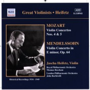 Jascha Heifetz: Mozart / Mendelssohn: Violin Concertos (Heifetz) (1934-1949) - CD