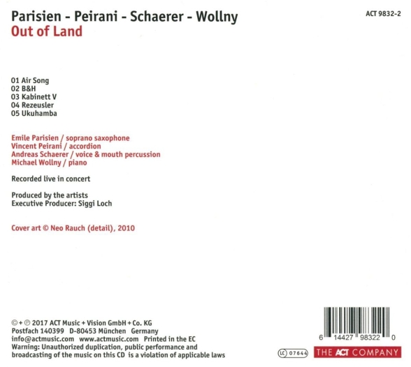 Emile Parisien, Vincent Peirani, Andreas Schaerer, Michael Wollny: Out of Land - CD Foto #2