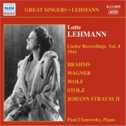 Lotte Lehmann: Lehmann, Lotte: Lieder Recordings, Vol. 4 (1941) - CD