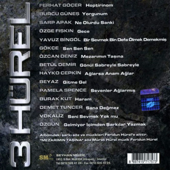 3 Hürel Şarkıları (Sonsuza Kadar) - CD Foto #2