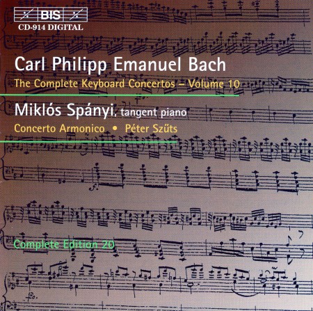 Miklós Spányi, Concerto Armonico, Péter Szűts: C.P.E. Bach: Keyboard Concertos, Vol. 10 - CD