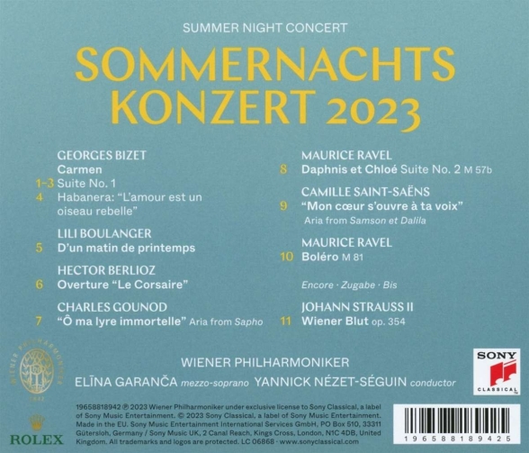 Wiener Philharmoniker, Yannick Nézet-Séguin, Elina Garanca: Sommernachtskonzert 2023 - CD Foto #2