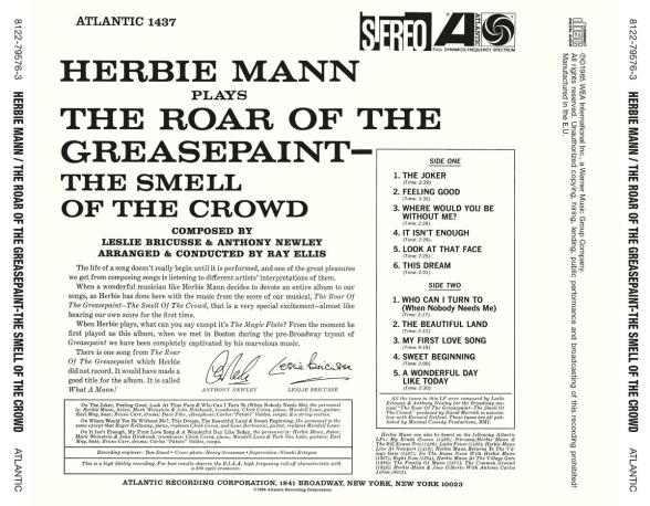 Herbie Mann: Roar of the Greasepaint the Smell of the Crowd - CD | Opus3a