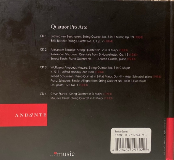 Pro Arte Quartett - CD Foto #2