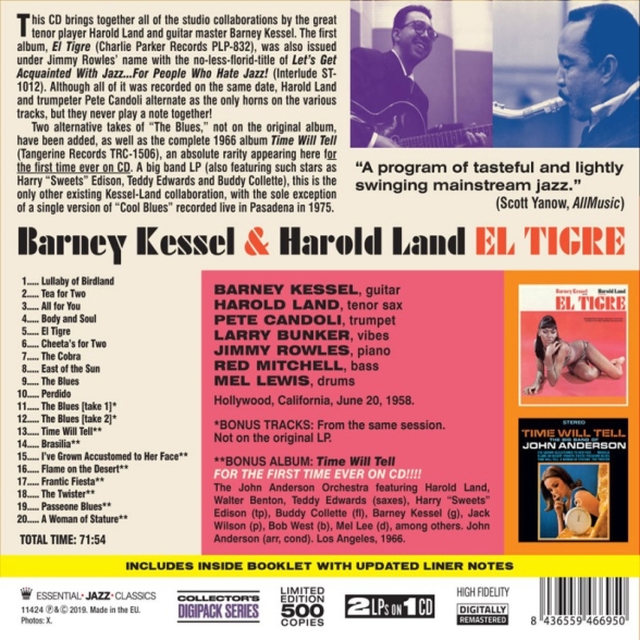 Barney Kessel, Harold Land: El Tigre With Harold Land - CD Foto #2
