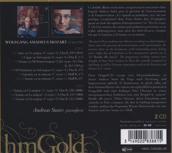 Andreas Staier: Mozart: Piano Sonatas - CD Foto #2