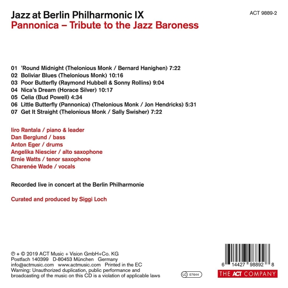 Jazz At Berlin Philharmonic: Pannonica - CD Foto #2