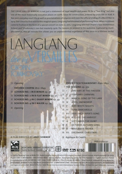 Lang Lang live in Versailles: Chopin, Tchaikovsky - DVD Foto #2