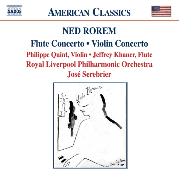 José Serebrier: Rorem: Violin Concerto - Flute Concerto - Pilgrims - CD Foto #1