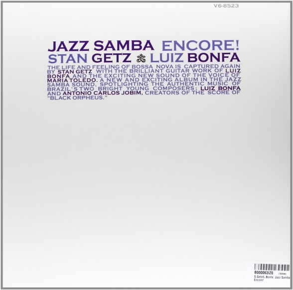Stan Getz, Luiz Bonfá: Jazz Samba Encore! - Plak Foto #2