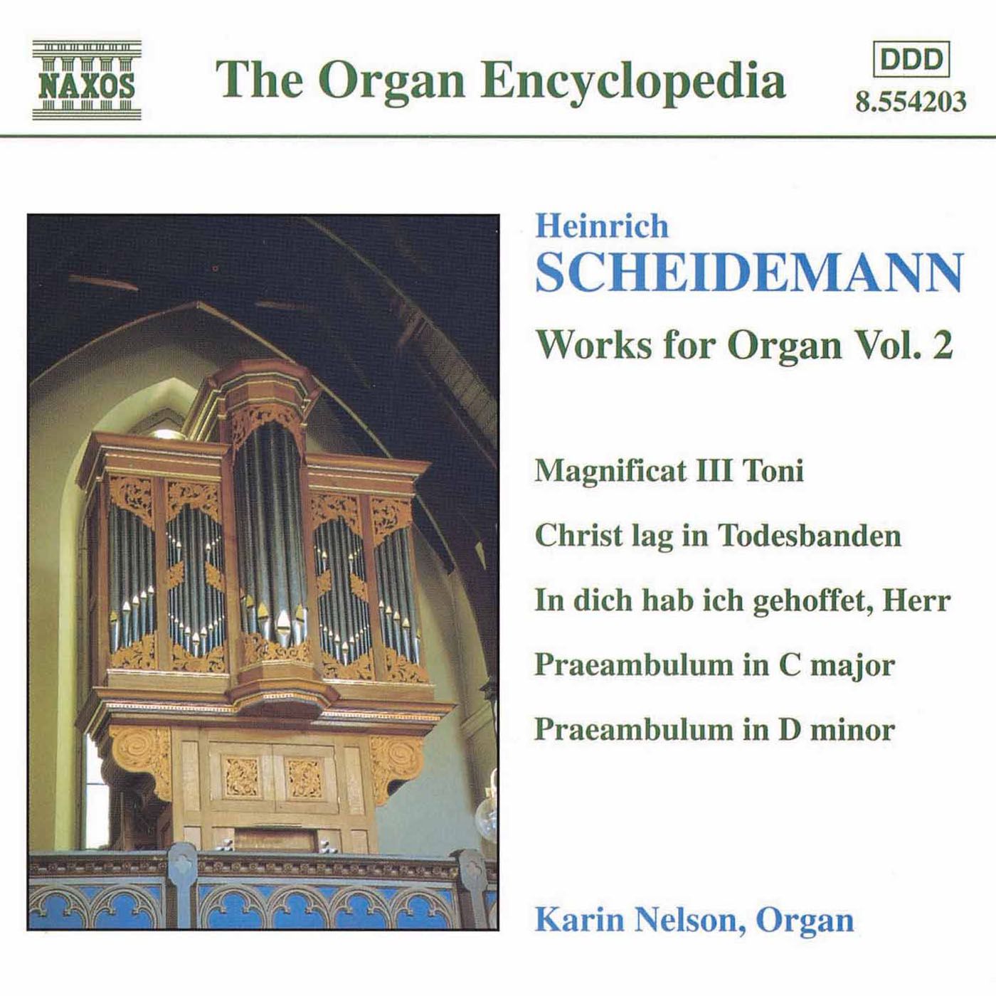 Karin Nelson: Scheidemann: Organ Works, Vol. 2 - CD - Opus3a