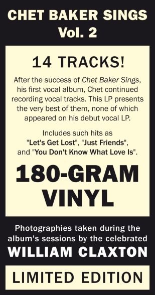 Chet Baker: Sings Vol.2 - Plak Foto #3