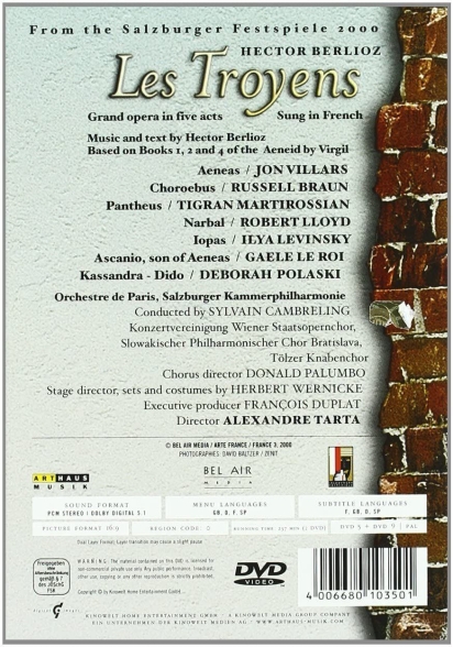Deborah Polaski, Jon Villars, Russel Braun, Tigran Martirossian, Robert Lloyd, Orchestre de Paris, Salzburger Kammerphilharmonie, Sylvain Cambreling, Herbert Wernicke: Berlioz: Les Troyens - DVD Foto #2
