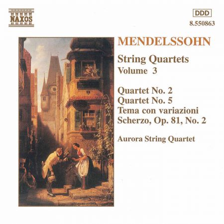 Mendelssohn: String Quartets Nos. 2 and 5 / Scherzo Op. 81, No. 2 - CD
