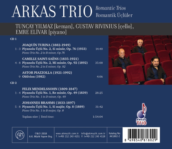 Arkas Trio: Romantik Üçlüler - CD Foto #2