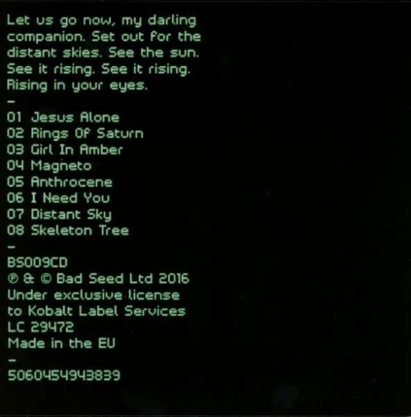 Nick Cave and the Bad Seeds: Skeleton Tree - CD Foto #2