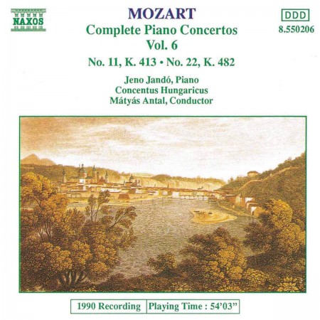 Jenö Jandó, Matyas Antal, Concentus Hungaricus: Complete Piano Concertos Vol. 6 - No. 11, K. 413, No. 22, K. 482 - CD