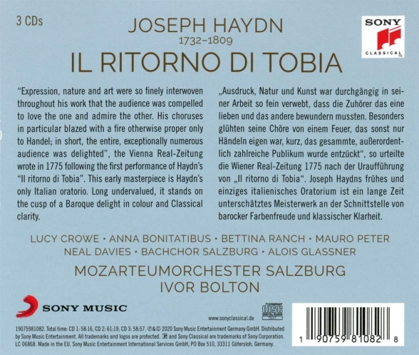 Ivor Bolton, Mozarteum Orchester Salzburg: Haydn: Il Ritorno di Tobia - CD Foto #2