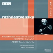 Gennadi Roshdestvensky, BBC Symphony Orchestra: Rimsky-Korsakov, Rachmaninov, Prokofiev: Russian Easter Festival Overture, Symphony No. 1, Ode to the End of the War op. 105 - CD
