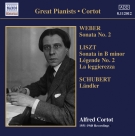 Alfred Cortot: Weber, C.M. Von: Piano Sonata No. 2 / Liszt, F.: Piano Sonata / Schubert, F.: 12 Deutsche (Landler) (Cortot) (1931-1948) - CD Foto #1