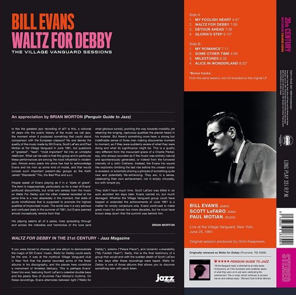 Bill Evans: Waltz for Debby: The Village Vanguard Sessions (Limited Edition - Red Vinyl) - Plak Foto #3