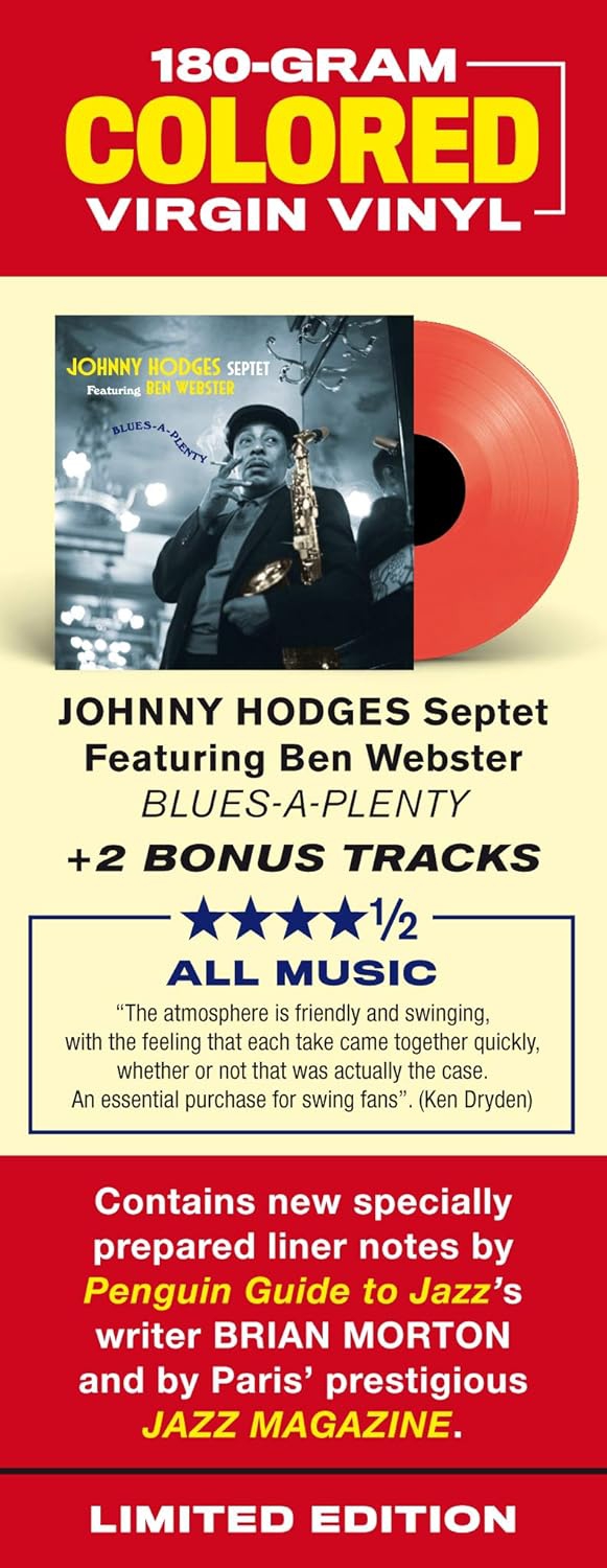 Johnny Hodges: Blues-A-Plenty (Solid Red Vinyl) - Plak Foto #3