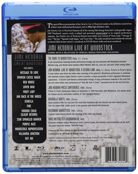 Jimi Hendrix: Live At Woodstock - BluRay Foto #2