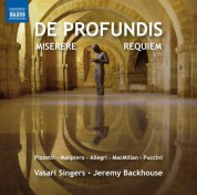Jeremy Backhouse, Vasari Singers: De profundis, Miserere & Requiem - CD