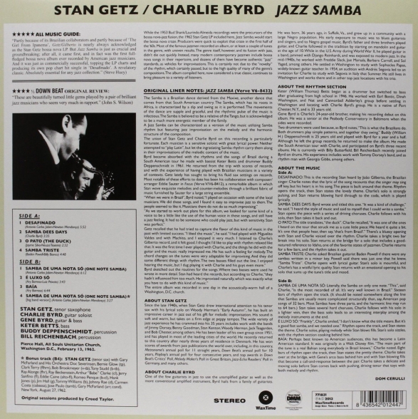 Stan Getz, Charlie Byrd: Jazz Samba - Plak Foto #2