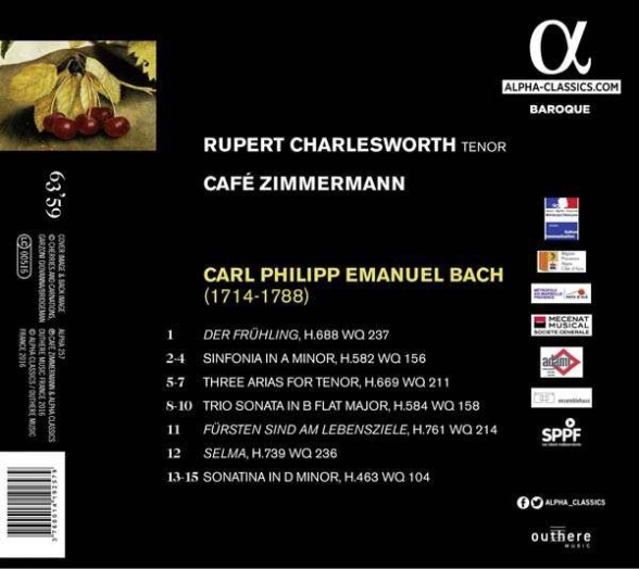 Cafe Zimmermann, Rupert Charlesworth: C.P.E. Bach: Der Frühling - CD Foto #2
