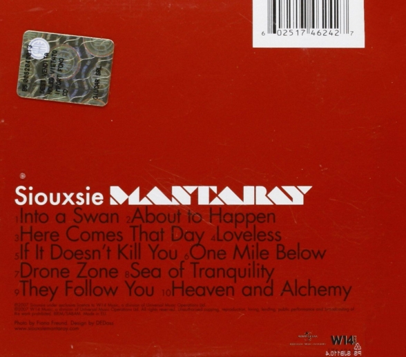 Siouxsie: Mantaray - CD Foto #2