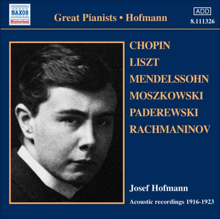 Josef Hofmann: Hofmann, Josef: Historical Recordings (1916-1923) - CD