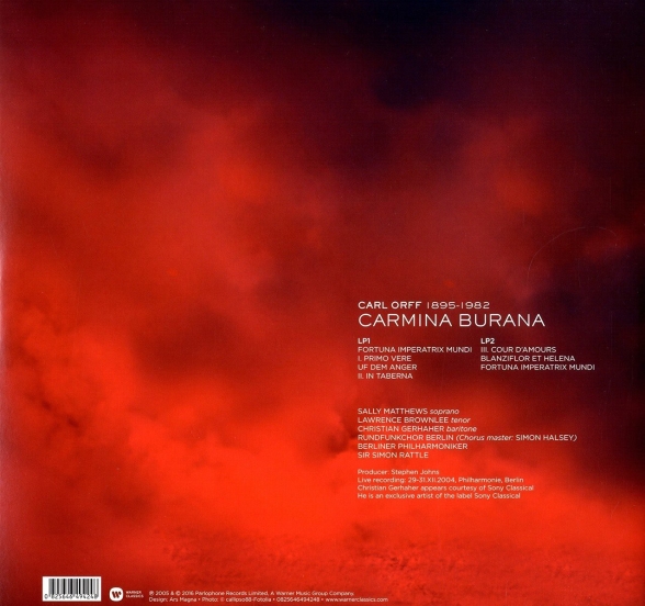 Sir Simon Rattle: Carl Orff: Carmina Burana - Plak Foto #2