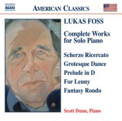 Foss:  Works for Solo Piano (Complete) - CD