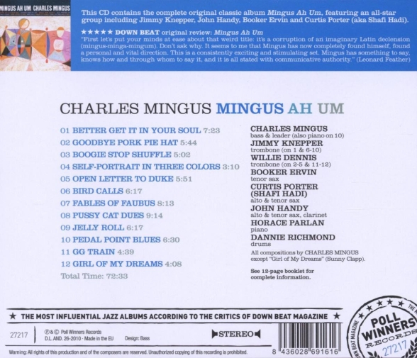 Charles Mingus: Ah Hum + 3 Bonus Tracks - CD Foto #2