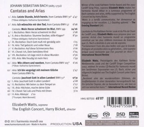 Elizabeth Watts, Harry Bicket: J.S. Bach: Cantatas & Arias - SACD Foto #2