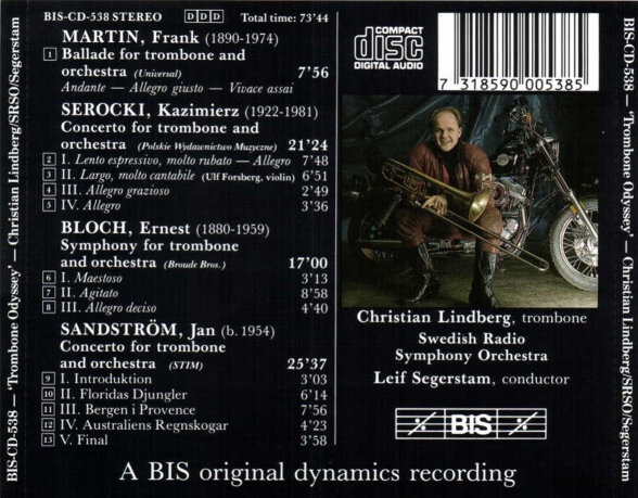 Christian Lindberg, Sveriges Radios Symfoniorkester, Leif Segerstam: Trombone Odyssey - CD Foto #2