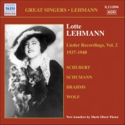 Lehmann, Lotte: Lieder Recordings, Vol. 2 (1937-1940) - CD