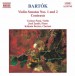 Bartok: Violin Sonatas 1 & 2, Contrasts - CD