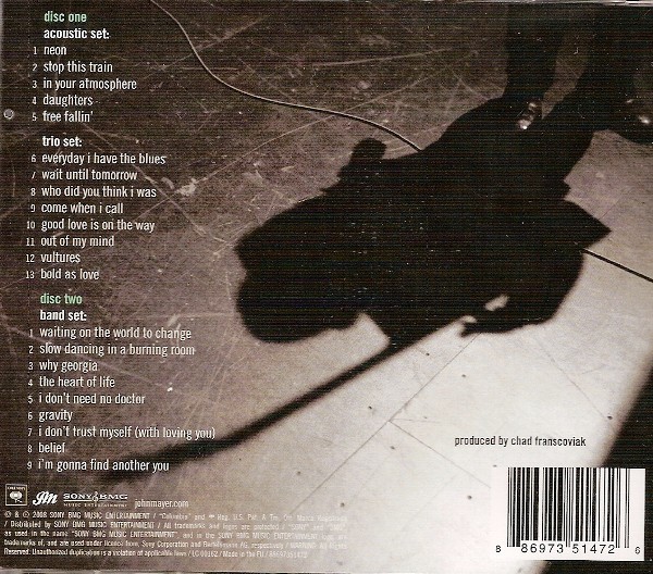 John Mayer: Where The Light Is: John Mayer Live In Los Angeles - CD ...