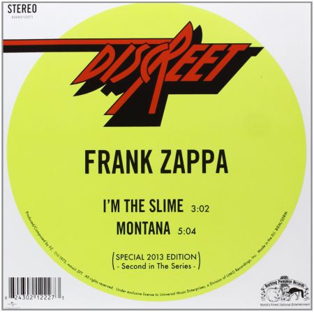 Frank Zappa: I'm The Slime/Montana - Single Plak